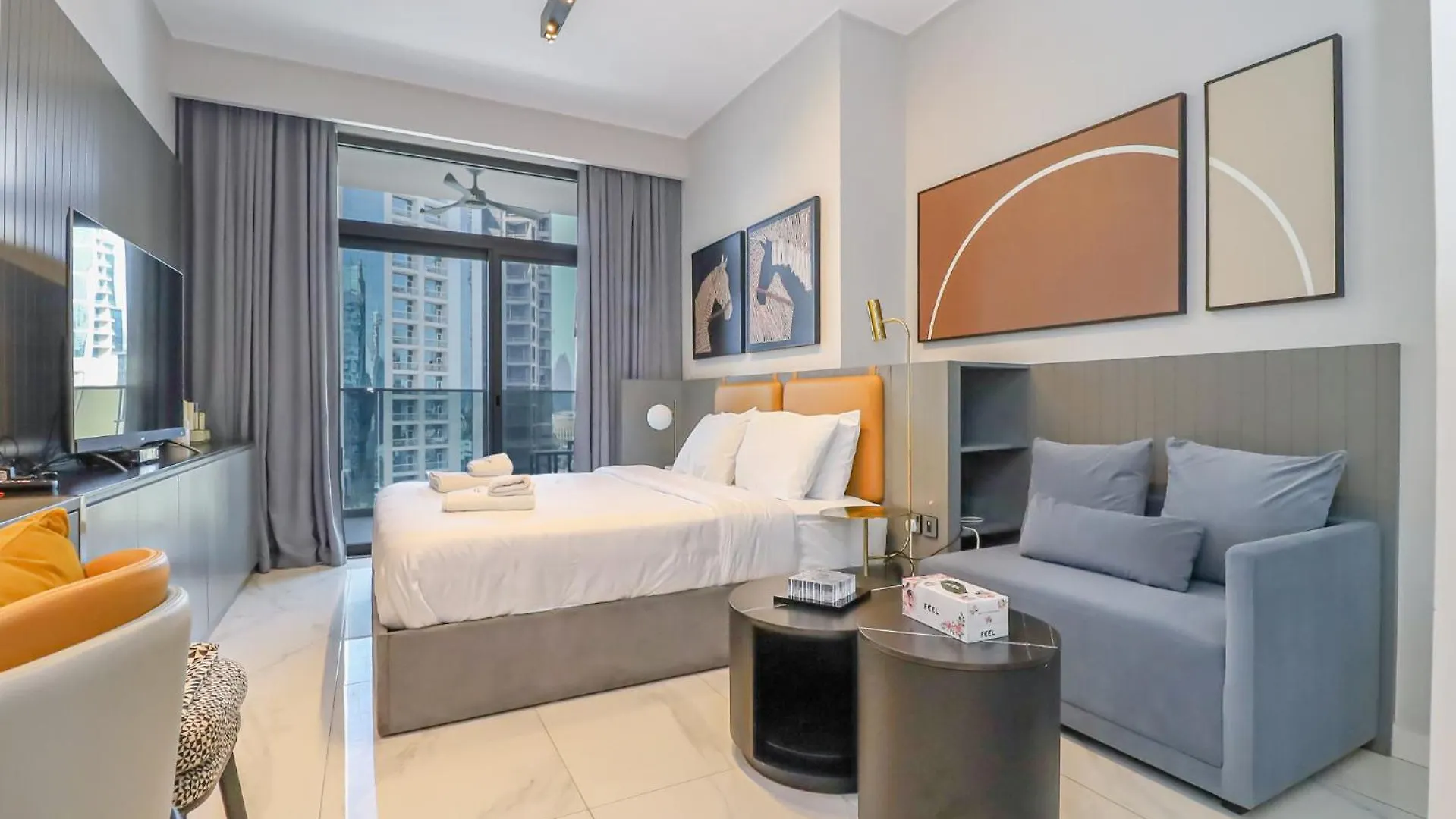 Chic Studio With Balcony 5 Mins Walk To Dubai Mall 0*,  United Arab Emirates